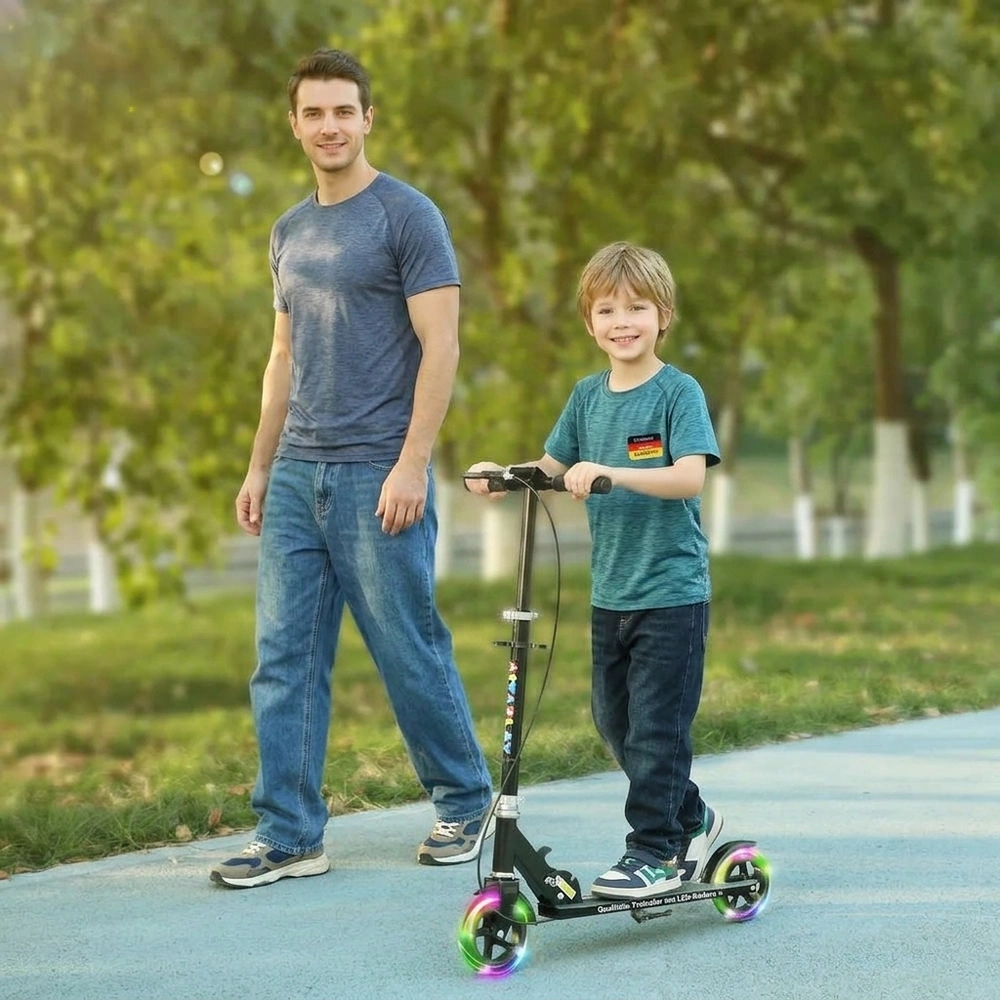 Sparkcykel för Barn med Dubbla Bromsar och Hopfällbar