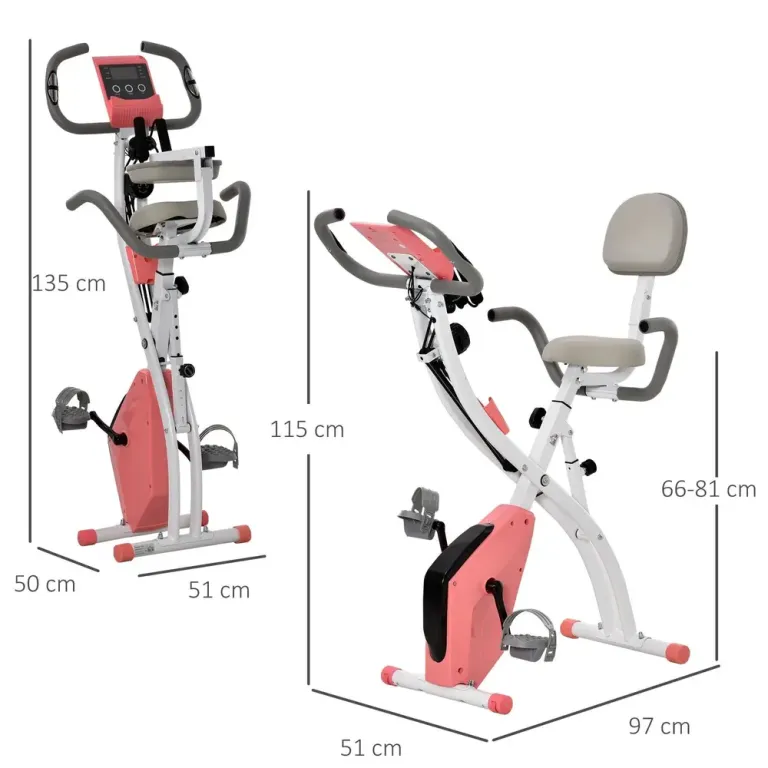 X-Bike 2-i-1 Motionscykel med LCD-Skärm Sittande Magnetiskt Motstånd