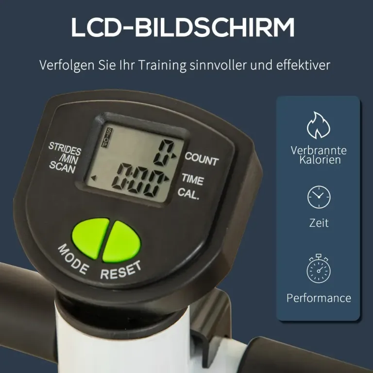 Mini Stepper Träningsredskap med LCD-Skärm Trappmaskin Justerbar