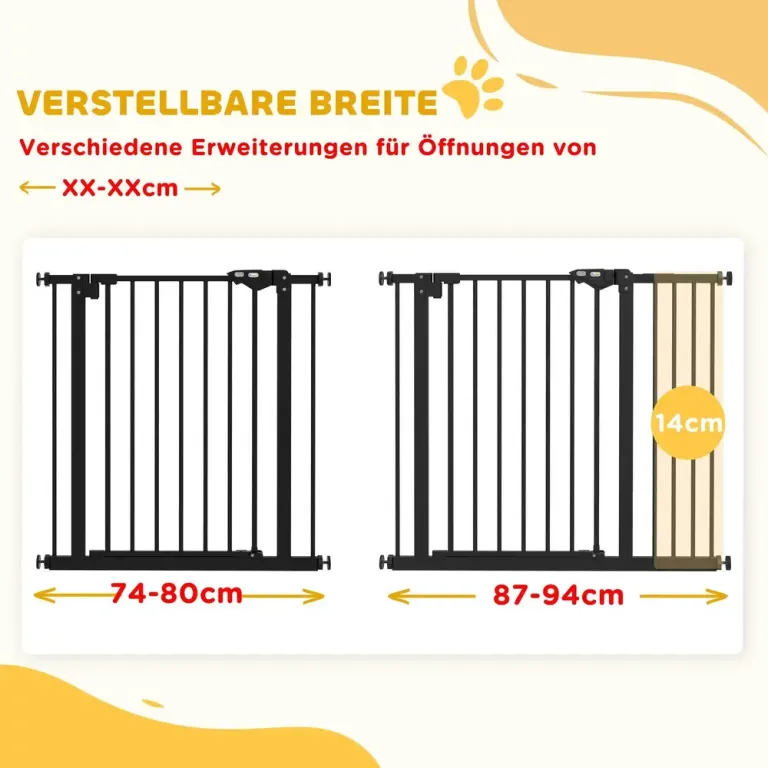 Säkerhetsgrind för Hundar och Husdjur med Bredd 87–94 cm Automatisk
