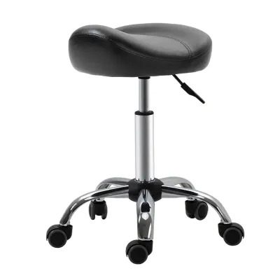Salongspall med Sadelsits –69 cm Arbetspall Hjul Höjdjusterbar