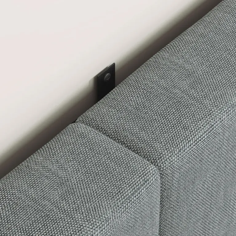 Sänggavel Grå Linnelook för Dubbelsäng Höjdjusterbar 160 cm