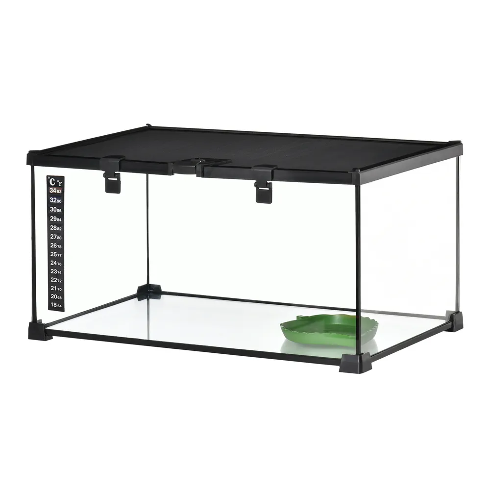 Terrarium Reptilmatningslåda Transparent av 50 x 30 x 25 Cm