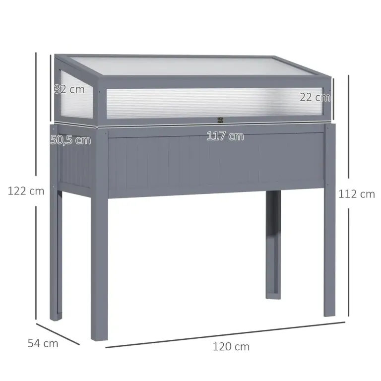 Upphöjd Odlingskrage Planteringslåda med Spaljé Trä 1 122 cm