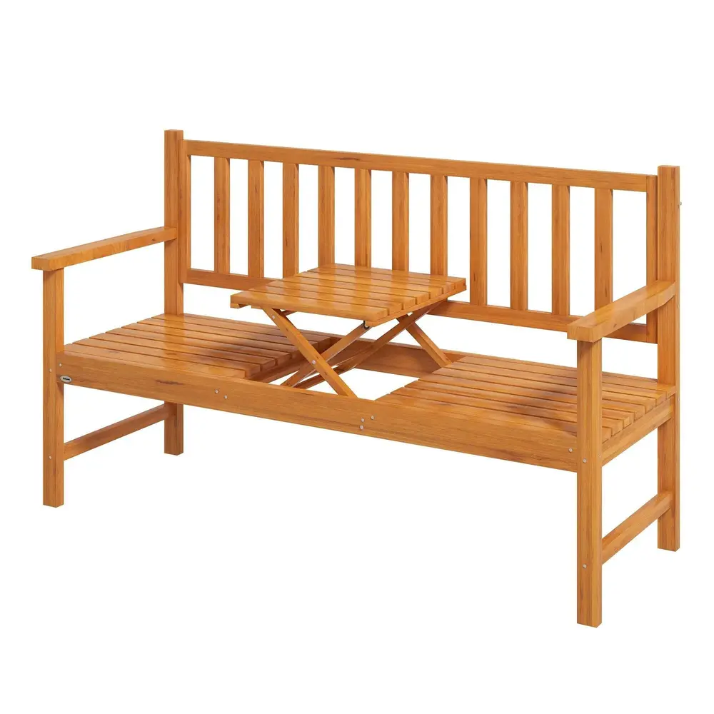 Trädgårdsbänk Parkbänk Ljusbrun av Trä 153 x 56 x 91 Cm
