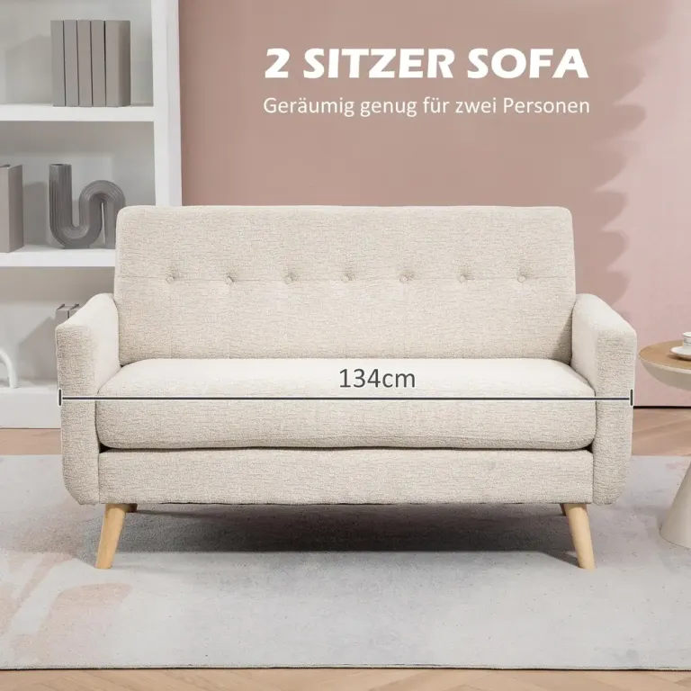2-Sits Soffa Bekväm Beige Hudvänligt Serenity