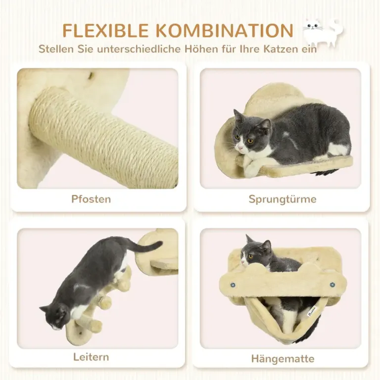 Katttrappa Husdjurstrappa med Sisalpelare