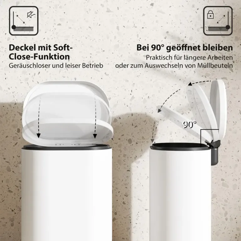 Sensor Soptunna Automatisk Papperskorg Rostfritt Stål Fotpedal Lock