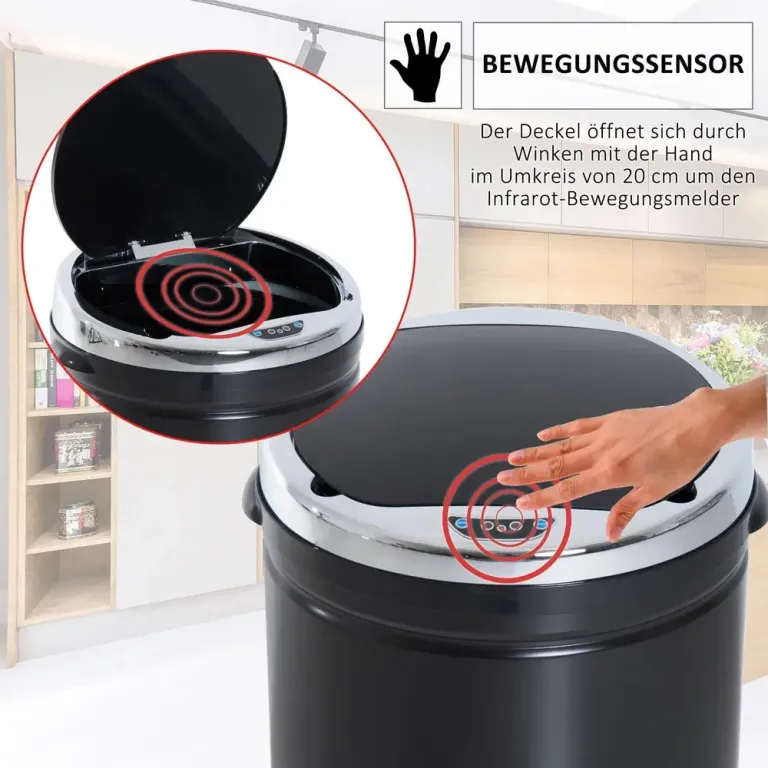 Sensorstyrd Papperskorg 50 l Automatisk Soptunna