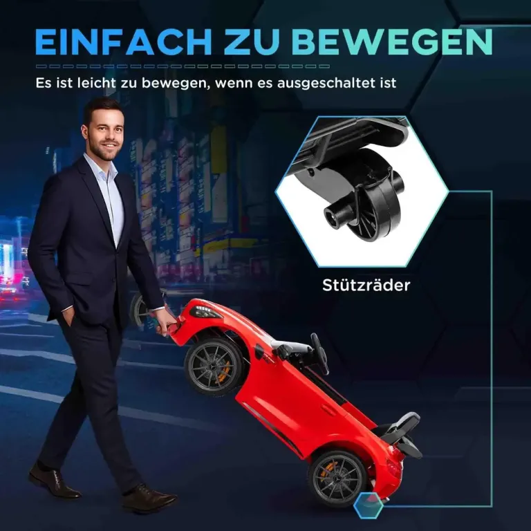 Elbil för Barn Sportbil 12 v Röd Mercedes Benz Fjärrkontroll