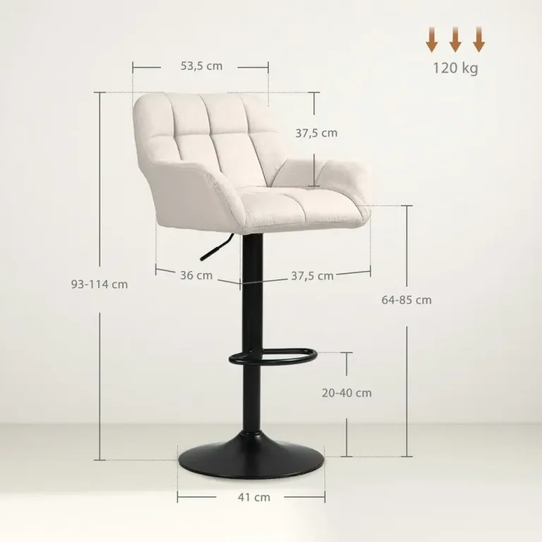 Set 2 Barstolar Retrodesign Höjdjusterbar Konstläder Pack Sänkbara