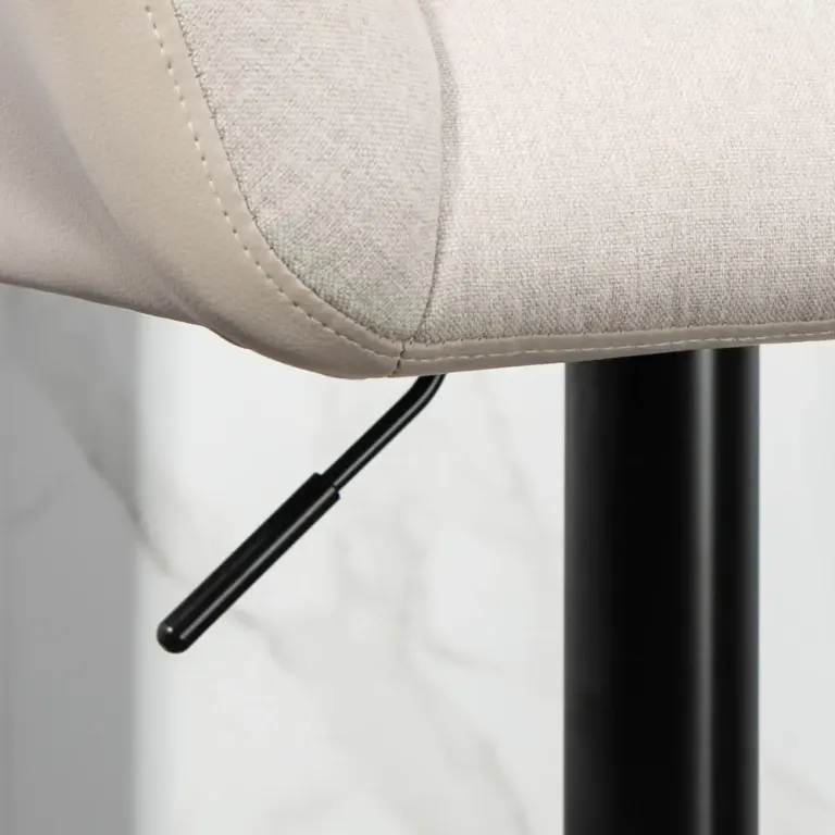 Set 2 Barstolar Retrodesign Höjdjusterbar Konstläder Pack Sänkbara