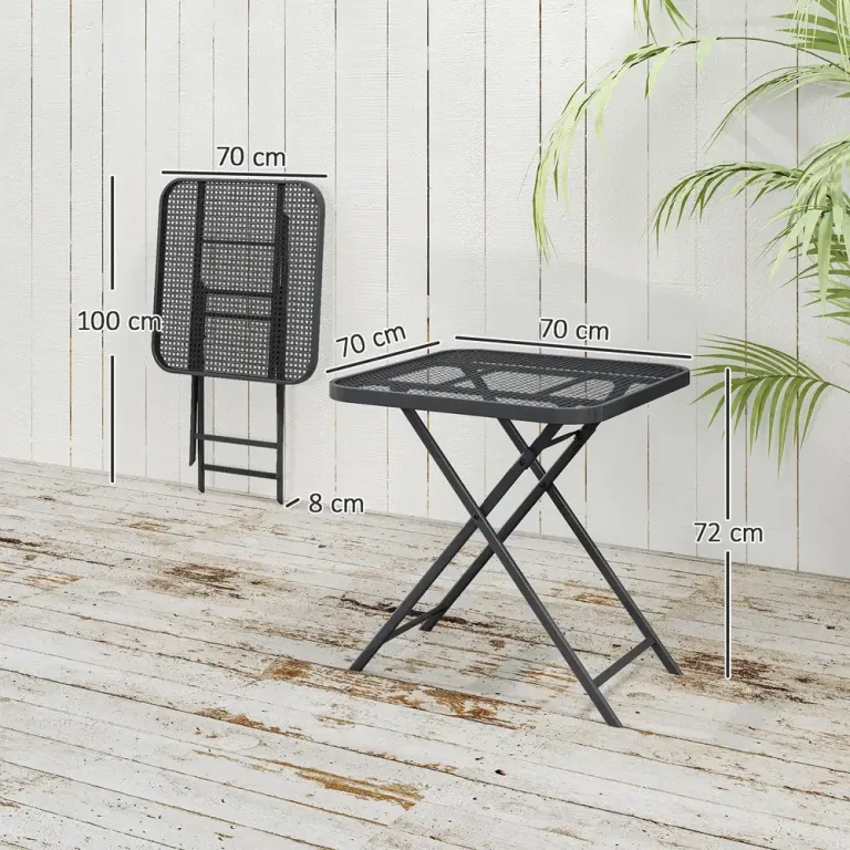 Fällbart Trädgårdsbord Balkongbord 70x70 cm