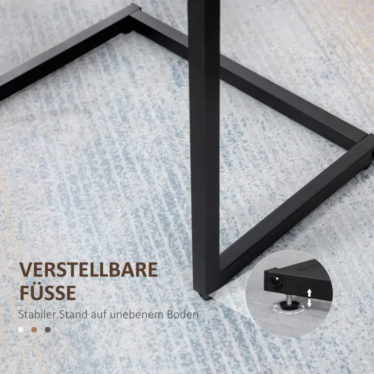 Häckbord Sidobord Set om 3 Industriell Satsbord Stil