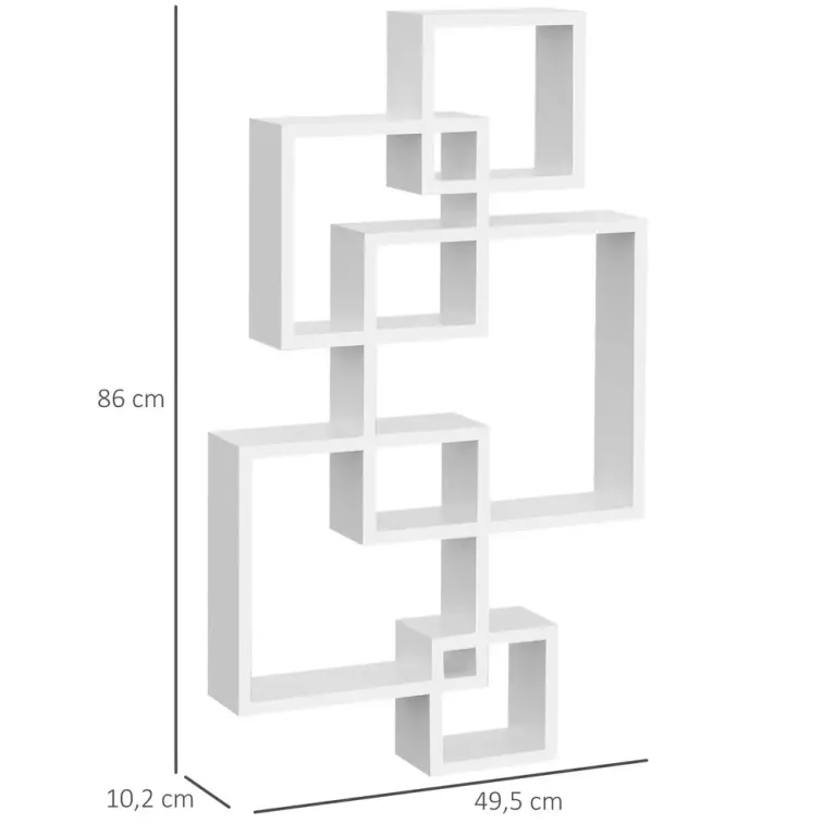 Vägghylla 5 Kuber Flytande Hylla i Dekoration Rutor