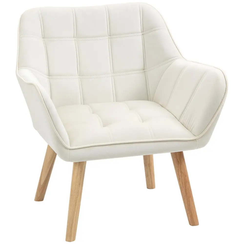 Enkelfåtölj Relaxfåtölj Kräm av Sammet 64 x 62 x 72,5 Cm