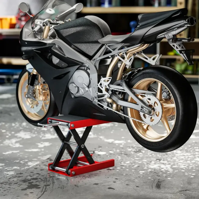 Motorcykellyft Metall för Verkstad och Garage med Höjd