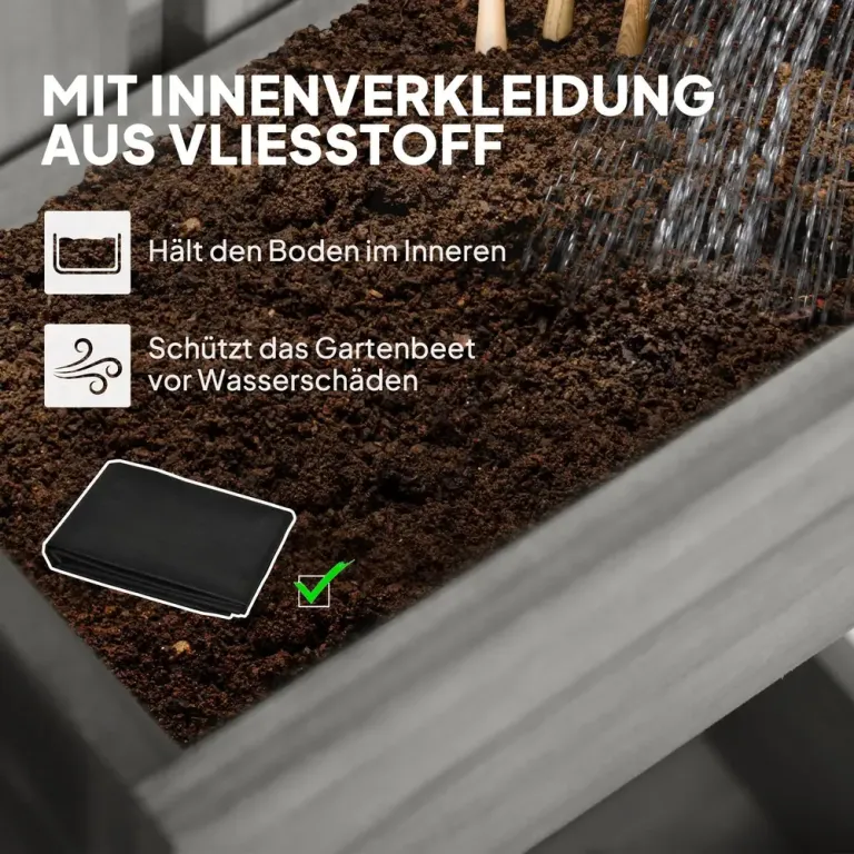 Blomlådor 3-pack för Väggmontering 60 x 16 x 80 cm