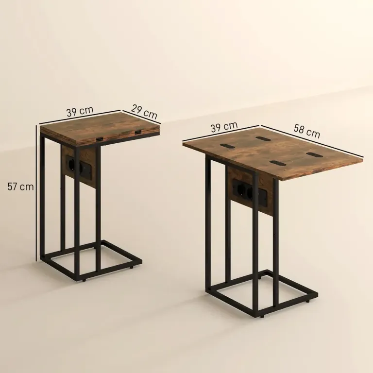 Sidobord Hopfällbart med USB-Portar Format Industriellt Laddstation