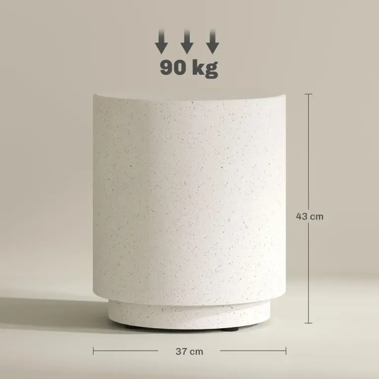 Sidobord i Betongoptik och Grå Mineralpulver Runt Betongdesign