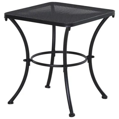 Sidobord Trädgårdsbord Svart Metall