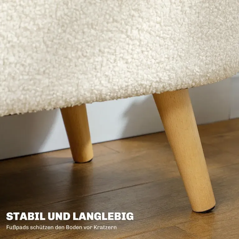 Sittbänk med Förvaringsutrymme och Lock Hållbar och Vit Trä Oval
