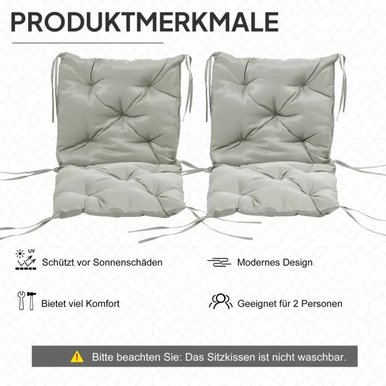 Sittdynor 2-pack med Bindband och Tjock 98 x 50 cm