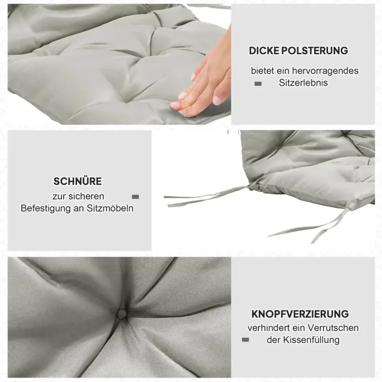 Sittdynor 2-pack med Bindband och Tjock 98 x 50 cm