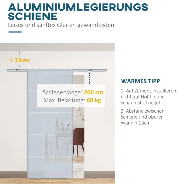 Skjutdörr i Glas Platsbesparande Rumsavdelare Delvis