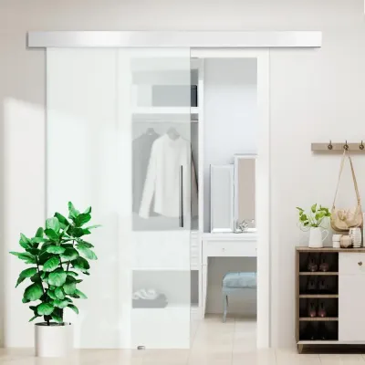Skjutdörr Glas Satinfinish 102,5 x 205 cm
