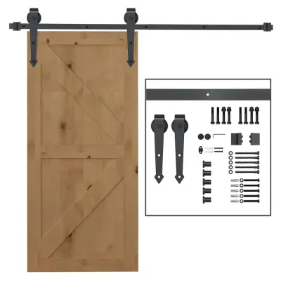 Skjutdörrsbeslag och Skena i Stål Max 100 kg