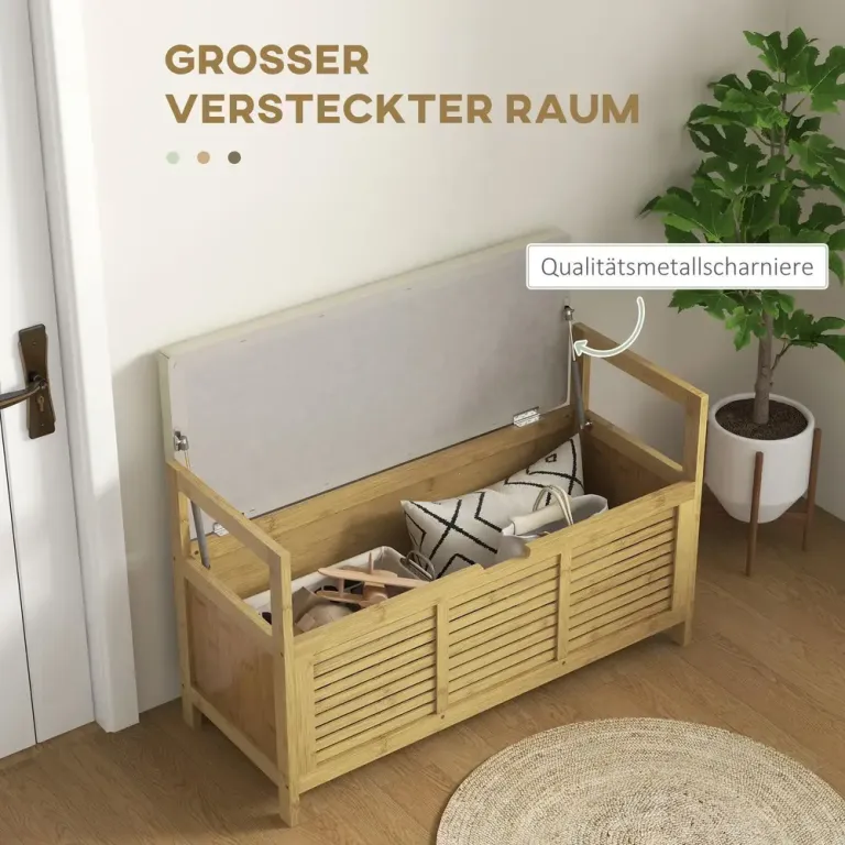 Skobänk Garderobsbänk Natur av Bambu Bänk Sittbänk Förvaringskista
