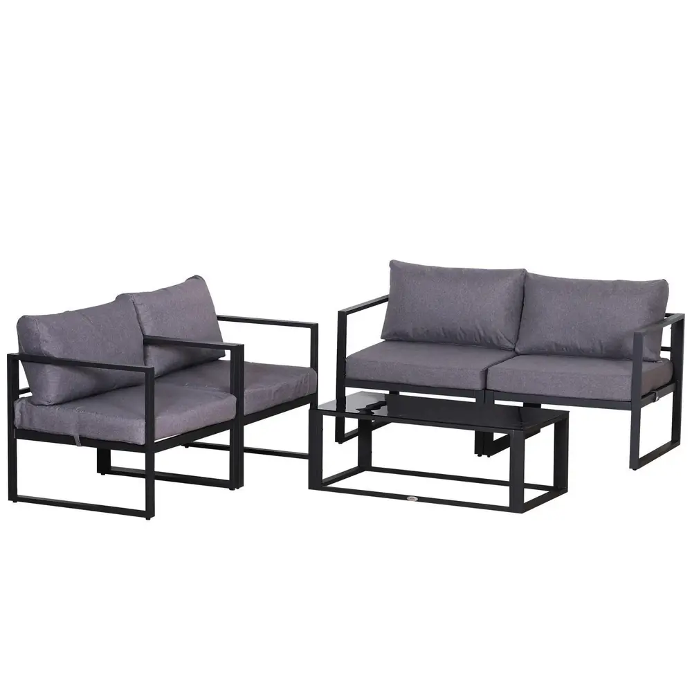 4-Delat Trädgårdsmöbelset Kombinerbart Hög 138 x 69 x 63 Cm