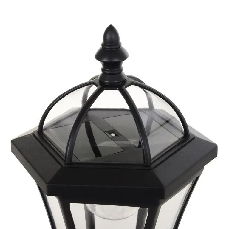 2-Delad Solar Gatubelysning LED IP44 ABS Ø18,5 x H129 cm Stolpe