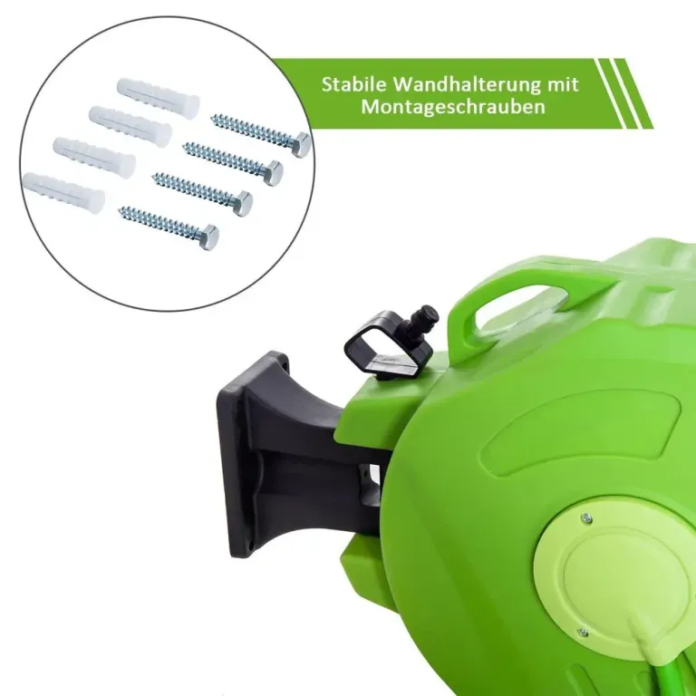 Slangupprullare med Automatisk Indragning 15 m