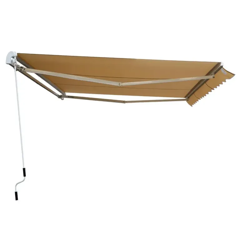 Vikarmsmarkis Beige Polyester Aluminium Uteplatsmarkis 3 m