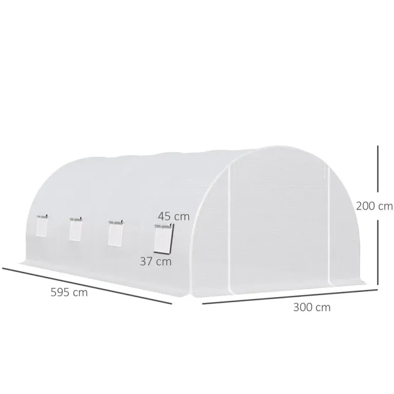 Tunnelväxthus Stort 600 x 300 x 200 cm