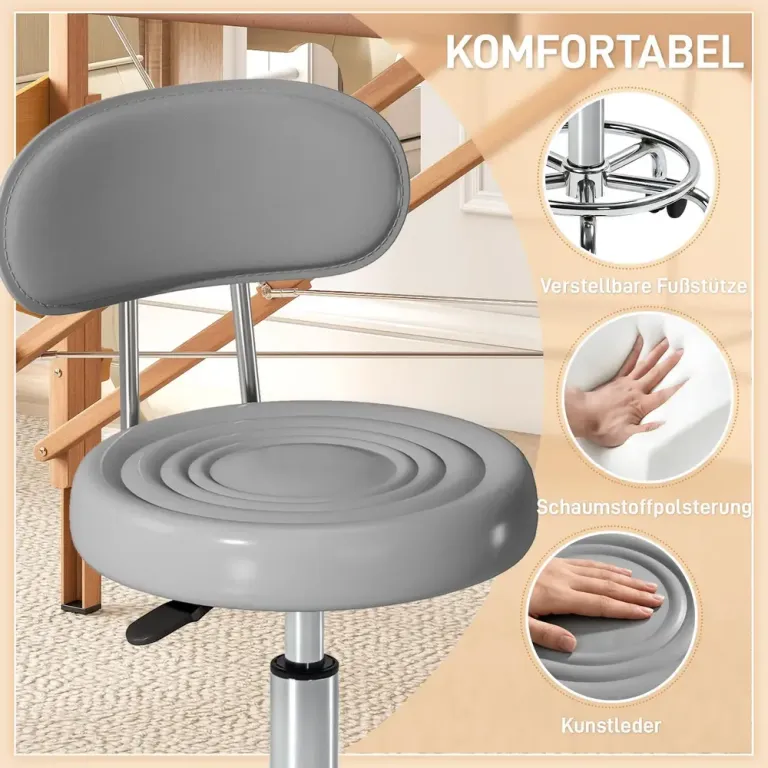 Sminkbord Toalettbord med Spegel och Lådor Arbetsstol Pall Sits