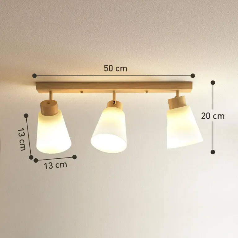 Taklampa LED 40 w med Dubbel Montering och 90°, Natur Justerbara