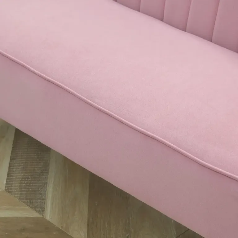 2-sits Soffa i Tyg med Mjuk Stoppning, Rosa Tvåsitssoffa