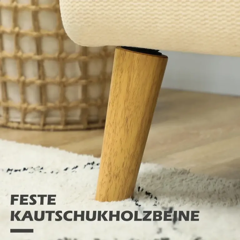 Soffa Loveseat Gräddvit av Sammetslook Kompakt Sits Krämvit