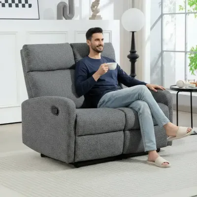 Soffa med Individuellt Ryggstöd Fotstöd 2-Sits