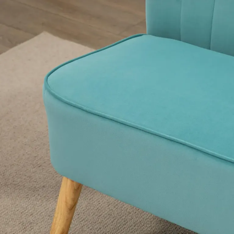 Soffa Retro Design 2-Sits Träben 117cm x 56,5cm x Retrosoffa Grön
