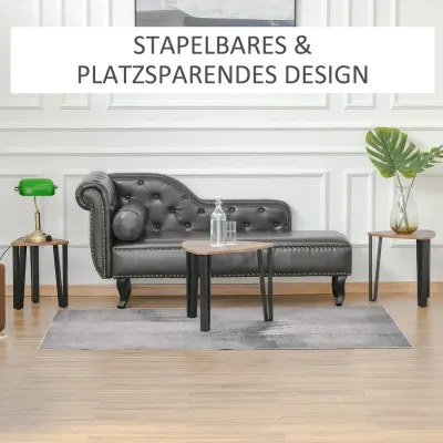 Soffbord 3-Pack Sidobord Staplingsbord Häckbord MDF