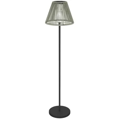 Solar Golvlampa Rottinglampa med Ljussensor Solcell