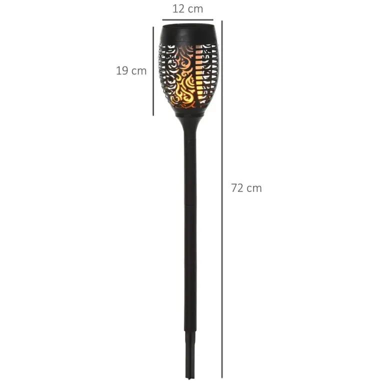 Solar Trädgårdslampor 4-Pack IP44 6-8 H Ø12 x H72 cm