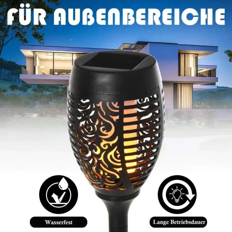 Solar Trädgårdslampor 4-Pack IP44 6-8 H Ø12 x H72 cm