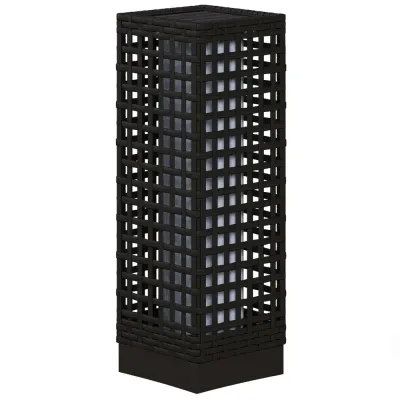 Sollampa Rottinglampa Svart av Plast 15,5 x x 46 cm Utomhuslampa