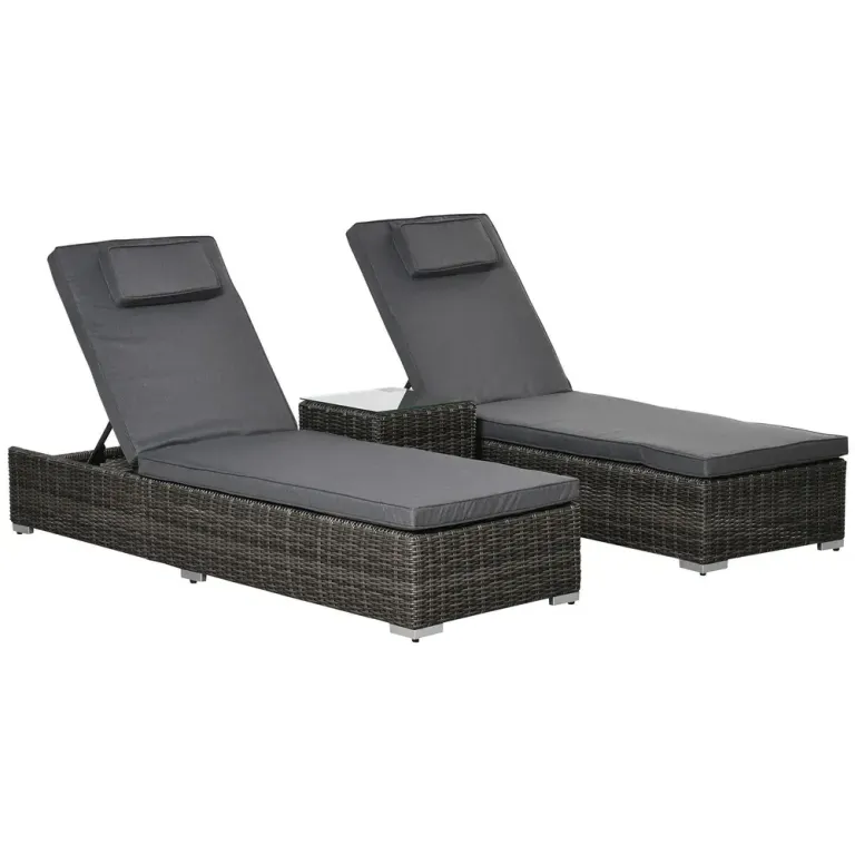 Solsäng i Konstrotting Solstol med Dyna 195 x 60 x 86 cm