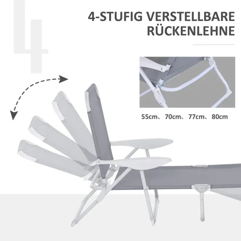 Solstol Trädgårds Solstol Hopfällbar 160 x 66 x 80 Cm